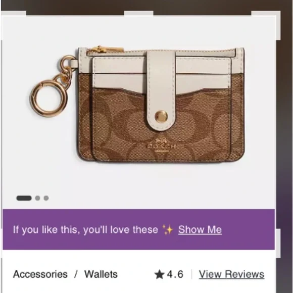 Coach attachment Card Case - Picture 1 of 6